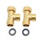 Bumugufu 2pcs 12 3 Way Brass Tee Diverter ConnectorOutlet Easy Connect Tee Valve for Angled Valve Bidet Sprayer Shower Arm