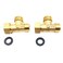Bumugufu 2pcs 12 3 Way Brass Tee Diverter ConnectorOutlet Easy Connect Tee Valve for Angled Valve Bidet Sprayer Shower Arm