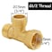 Uenede Solid Brass G12 3 Way Diverter Hose Fitting Tee T Shape Diverter Valve Adapter Connector for Angle Valve Hose Bath Shower Arm Toilet Bidet Sprayer Faucet