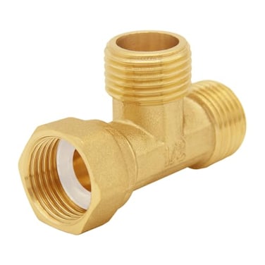 Uenede Solid Brass G12 3 Way Diverter Hose Fitting Tee T Shape Diverter Valve Adapter Connector for Angle Valve Hose Bath Shower Arm Toilet Bidet Sprayer Faucet