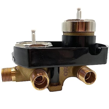 Wood Grip Shower Faucet Integrated Diverter Roughin Valve Shower Diverter Valve Undermount Bathroom Sink Shower Head Splitter