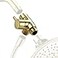 V-Sincerity All Metal Shower Arm Diverter G 12 3 Way Diverter Valve for Hand Held Showerhead and Fixed Spray Head Polished Brass
