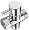 CACASO 100 Solid Brass Shower Arm DiverterG 12 3 Way Shower Diverter valve For Hand Held Showerhead and Fixed Spray Head Diverter Polished Chrome