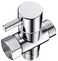 CACASO 100 Solid Brass Shower Arm DiverterG 12 3 Way Shower Diverter valve For Hand Held Showerhead and Fixed Spray Head Diverter Polished Chrome