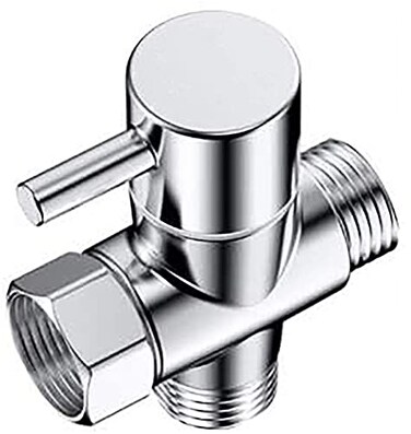 CACASO 100 Solid Brass Shower Arm DiverterG 12 3 Way Shower Diverter valve For Hand Held Showerhead and Fixed Spray Head Diverter Polished Chrome