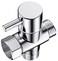 CACASO 100 Solid Brass Shower Arm DiverterG 12 3 Way Shower Diverter valve For Hand Held Showerhead and Fixed Spray Head Diverter Polished Chrome