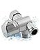 Hibbent All Metal Solid Brass Shower Arm 3Way Diverter Valve for Handheld and Fixed Showerhead Bathroom Universal G12 Shower Arm T adapter Replacement Part Chrome
