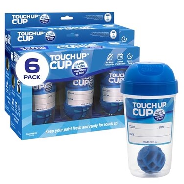 Touch Up Cup Empty Plastic Paint Storage Containers with Lids for Leftover Paint s As Seen On Shark Tank Products 13 oz Pack of 6