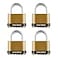 CINCINNO Heavy Duty Weatherproof Combination Lock 4Pack Outdoor Combo LockResettable Combination Padlock for GateShedStorage Unit