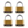 CINCINNO Heavy Duty Weatherproof Combination Lock 4Pack Outdoor Combo LockResettable Combination Padlock for GateShedStorage Unit