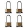 CINCINNO Heavy Duty Combination Lock 4Digit Combo Lock with Long ShackleWeatherproof Combination Padlock for Outdoor Use4 Pack
