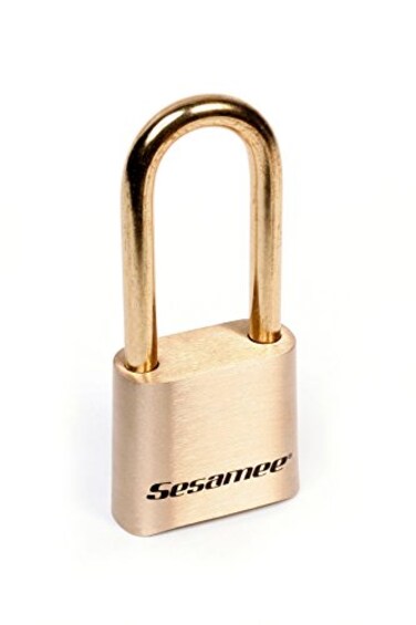 CCL Security Sesamee K0437 4 Dial Bottom Resettable Combination Brass Padlock with 214Inch Shackle and 10000 Potential Combinations