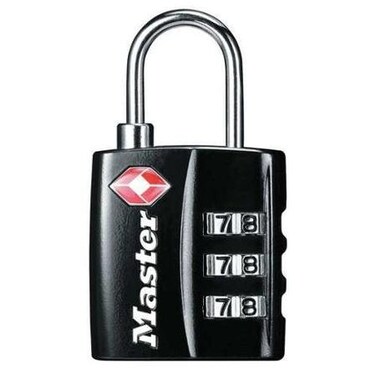Master Lock 4680DBLK TSA Set Your Own Combination Accepted Black 4Pack 4 Piece