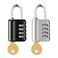 EUQINU 2 Pack Combination Padlock 4 Digit Resettable Padlock with Keys Combo Lock for School Gym Locker Employee Locker Hasp Storage Fence Gate