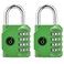 desired tools 4 Digit Combination Locks 2 Pack Weatherproof Padlock with Code Combination Lock for Locker Gym Outdoor Gate Storage Shed Fence Gate Bike Lock Keyless Easy to Set Reset New Green