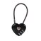 BALITY Combination Lock 3 Digit Cute Love Padlock Mini Outdoor Combo Gate Lock Travel Luggage Locks Heart Shape Love Lock for Gym Locker Extracurricular Locker HomeBlack