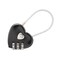 BALITY Combination Lock 3 Digit Cute Love Padlock Mini Outdoor Combo Gate Lock Travel Luggage Locks Heart Shape Love Lock for Gym Locker Extracurricular Locker HomeBlack