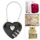 BALITY Combination Lock 3 Digit Cute Love Padlock Mini Outdoor Combo Gate Lock Travel Luggage Locks Heart Shape Love Lock for Gym Locker Extracurricular Locker HomeBlack