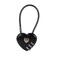 BALITY Combination Lock 3 Digit Cute Love Padlock Mini Outdoor Combo Gate Lock Travel Luggage Locks Heart Shape Love Lock for Gym Locker Extracurricular Locker HomeBlack