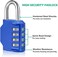 AIHYTU Combination Padlock Locker Lock 4 Digit Combo Lock for Locker Gym School Luggage Gate Suitcase Bike Cabinet Shed Storage 2 Pack Blue