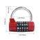 Coufce Letter Combination Lock Gym Locker Safety Padlock Sports Locker Outdoor Waterproof Padlock Master Combination Lock Master Lock Combination PadlockRed