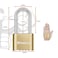 disecu Disecu Heavy Duty 4 Digit Combination Lock 25 Inch Long Shackle Outdoor Waterproof Padlock for School Gym Locker Fence Gate Case Hasp Storage Brass 2 Pack