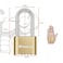 disecu Disecu Heavy Duty 4 Digit Combination Lock 25 Inch Long Shackle Outdoor Waterproof Padlock for School Gym Locker Fence Gate Case Hasp Storage Brass 2 Pack