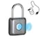 eLinkSmart Fingerprint Padlock Combination Lock Keyless Locker Lock for Gym Locker Backpack Suitcase Luggage Small Metal Gym Padlock P8 Gray