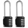 Gawon 4 Digit Combination Lock Black 457x173x087in Weatherproof Rustproof Lightweight Suitable for Indoor and Outdoor Use