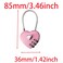 GWYAN 4 Pcs Steel Wire Rope Password Padlock Retro Heart Shape Padlock Black Red Blue Pink