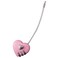 GWYAN 4 Pcs Steel Wire Rope Password Padlock Retro Heart Shape Padlock Black Red Blue Pink