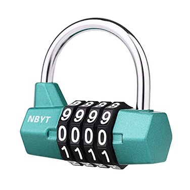 NBYT Gym Locker Lock4 Digit Combination LockSafety Password Padlock for School Gym LockerSports LockerFenceToolboxCaseHasp Storage Green