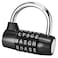 Cluckyu Gym Locker Lock5 Letter Heavy Duty Alloy Padlock Password Sturdy Security PadlockEasy to Set Your Own Keyless Resettable ComboBlack