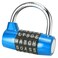 Cluckyu Gym Locker Lock5 Letter Heavy Duty Alloy Padlock Password Sturdy Security PadlockEasy to Set Your Own Keyless Resettable ComboBlue