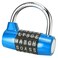 Cluckyu Gym Locker Lock5 Letter Heavy Duty Alloy Padlock Password Sturdy Security PadlockEasy to Set Your Own Keyless Resettable ComboBlue