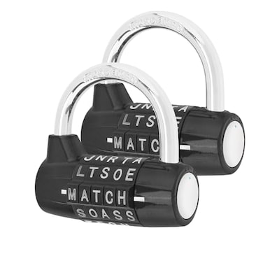 HOJLKLD Gym Locker Lock 5 Letter Word Lock Safety Padlock Combination Lock for School Gym LockerSports LockerFenceToolboxCaseHasp Storage 2 BlackBlack