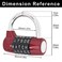 HOJLKLD Gym Locker Lock 5 Letter Word Lock Safety Padlock Combination Lock for School Gym LockerSports LockerFenceToolboxCaseHasp Storage 2 BlueRed