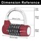 HOJLKLD Gym Locker Lock 5 Letter Word Lock Safety Padlock Combination Lock for School Gym LockerSports LockerFenceToolboxCaseHasp Storage 2 BlueRed
