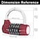 HOJLKLD Gym Locker Lock 5 Letter Word Lock Safety Padlock Combination Lock for School Gym LockerSports LockerFenceToolboxCaseHasp Storage 2 RedRed
