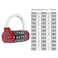 HOJLKLD Gym Locker Lock 5 Letter Word Lock Safety Padlock Combination Lock for School Gym LockerSports LockerFenceToolboxCaseHasp Storage 2 RedRed