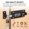 Kitmose 4Digit Combination Sliding Bolt Lock Keyless Combi Locking Bolts Latch Slide Locks with Code Heavy Duty Black Lockable Padbolt for Home Security Gate Shed Garage Outdoor Fence