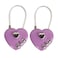 LITAITAI Heart Shaped PadlockLove PadlockSmall Locker LocksLove Lock for Jewelry Storage Box Locker Decor Valentine GiftComboLockGym Locker Lock Purple2pcs