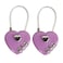 LITAITAI Heart Shaped PadlockLove PadlockSmall Locker LocksLove Lock for Jewelry Storage Box Locker Decor Valentine GiftComboLockGym Locker Lock Purple2pcs