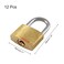 Litoexpe 12 Pieces Mini Locks with Keys Small Solid Brass Padlock Suitcase Locks for Luggage Backpacks Toolbox Jewelry Box Storage Unit School Gym Locker