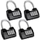 Locilot 4 Pack Combination Lock 4Digit Fashion Combo Lock Combination Padlock Waterproof Outdoor Gate Locks for Fence Locker Sheds Gym Shed Storage Unit Gate Hasps School