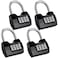 Locilot 4 Pack Combination Lock 4Digit Fashion Combo Lock Combination Padlock Waterproof Outdoor Gate Locks for Fence Locker Sheds Gym Shed Storage Unit Gate Hasps School