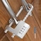 MeBantoo Cabinet Lock with Combination Adjustable UShaped Combination Cabinet Lock Latches for Gym Locker Closet Fences Luggage Double Doors Silver 1pc