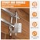 MeBantoo Cabinet Lock with Combination Adjustable UShaped Combination Cabinet Lock Latches for Gym Locker Closet Fences Luggage Double Doors Silver 1pc