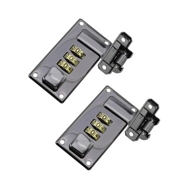 Mewutal 2pcs Luggage Combination Locks 3 Digit Combination Password Locks Black Toolbox Hasp with Combination Lock for Toolbox Luggage Wooden Box Black