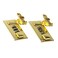 Mewutal 2PCS Luggage Suitcase Combination Lock 3 Digit Combination Password Lock Buckle for Toolbox Vanity Case with Screws Gold